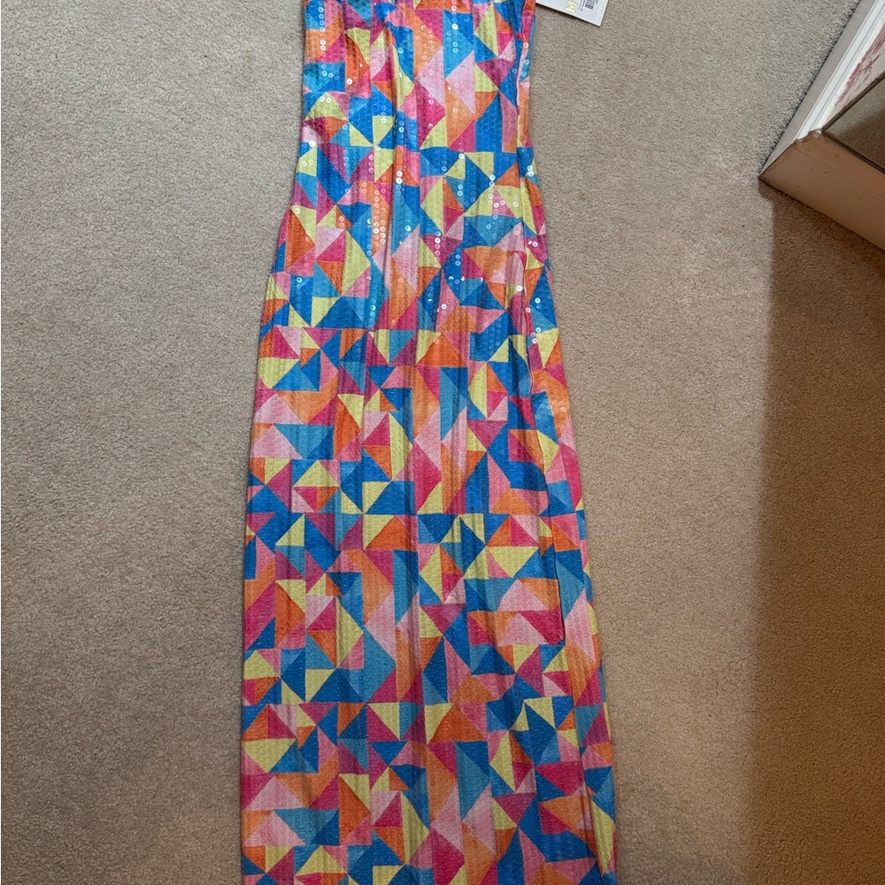 Show Me Your MuMu Strapless Triangle Geo Sequins - Picture 2 of 4